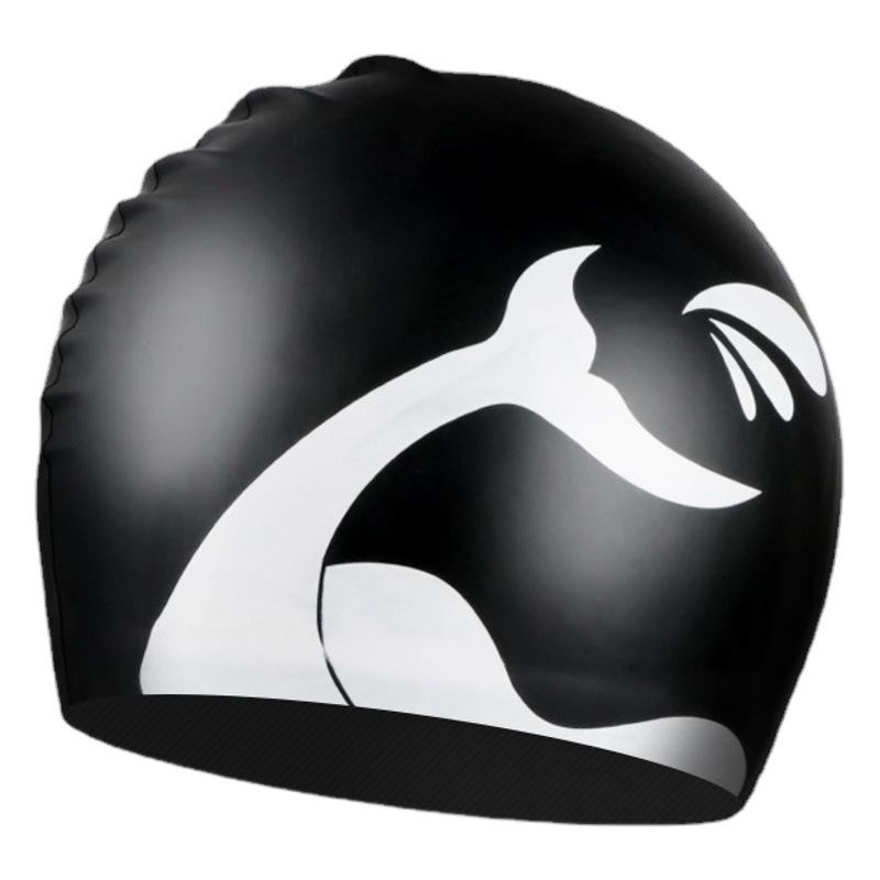 Swimming Cap Silicone Enlarge Comfortable Head Protection Ear Protection Hair Care Swimming Equipment Waterproof Swimming Cap Men's and Women's Fitness Swimming