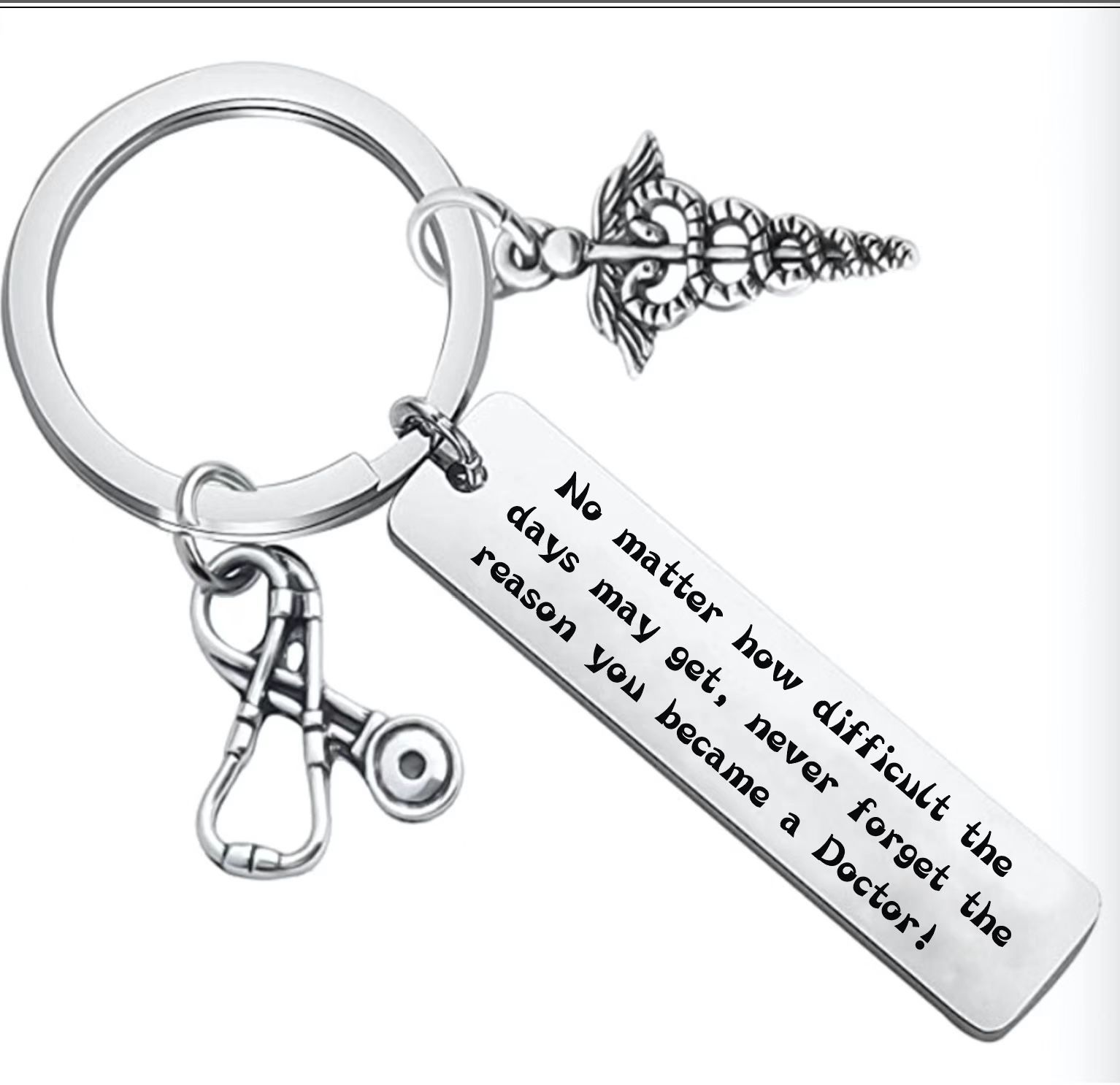 2022 grateful doctor gift never forget your reason for becoming a doctor stainless steel keychain