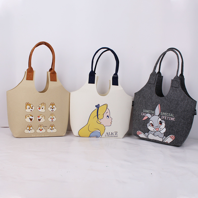 Picture of Felt Bag Niche Popular Printing Bag Felt Tote Bag Printing Tote Bag Internet Popular Tote Bag Storage Bag