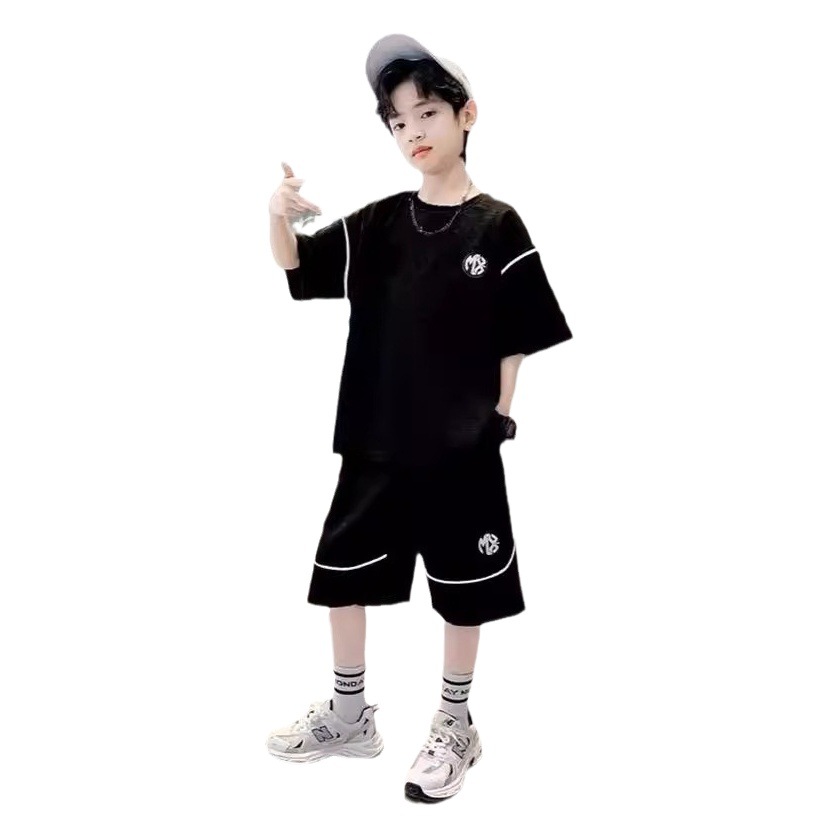 Children's Wear Boys Summer 2024 New Korean Style Western Style Casual Loose Cool Fashionable Handsome suit Two-piece Set