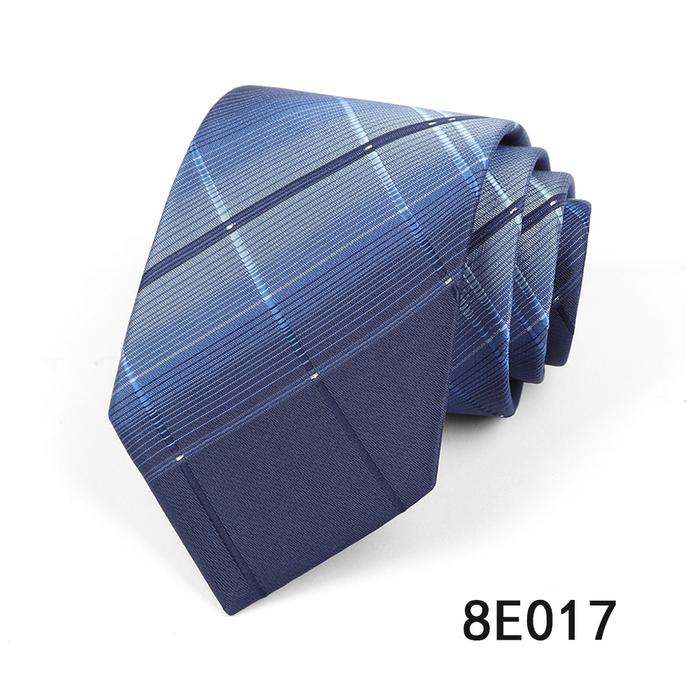 Picture of Men's Tie Business Casual Stripesd Tie 8cm Polyester Jacquard Embroider Print Tie Wholesale Formal Wear