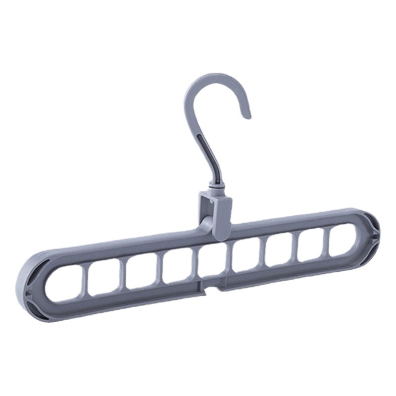 Picture of Tiktok same style nine-hole hanger multi-functional nine-hole rotating magic hanger folding clothes drying rack