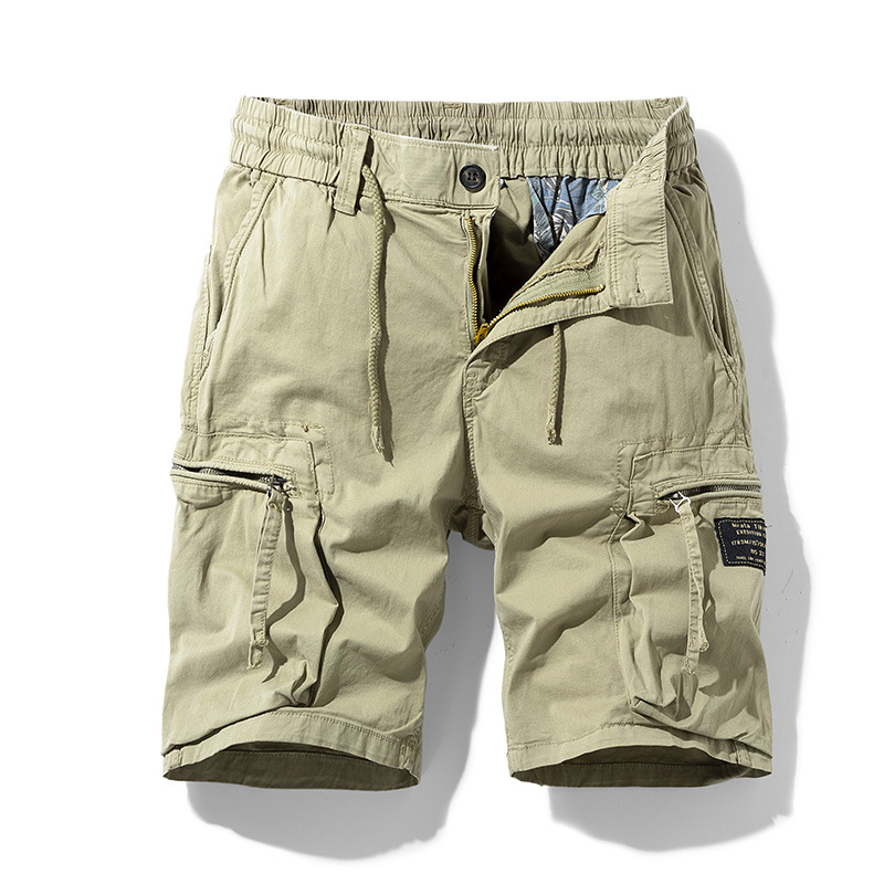Summer New Men's Tooling Shorts Foreign Trade Cotton Men's Casual Multi-Bag Pants Loose plus size Clothing Dyed Pants