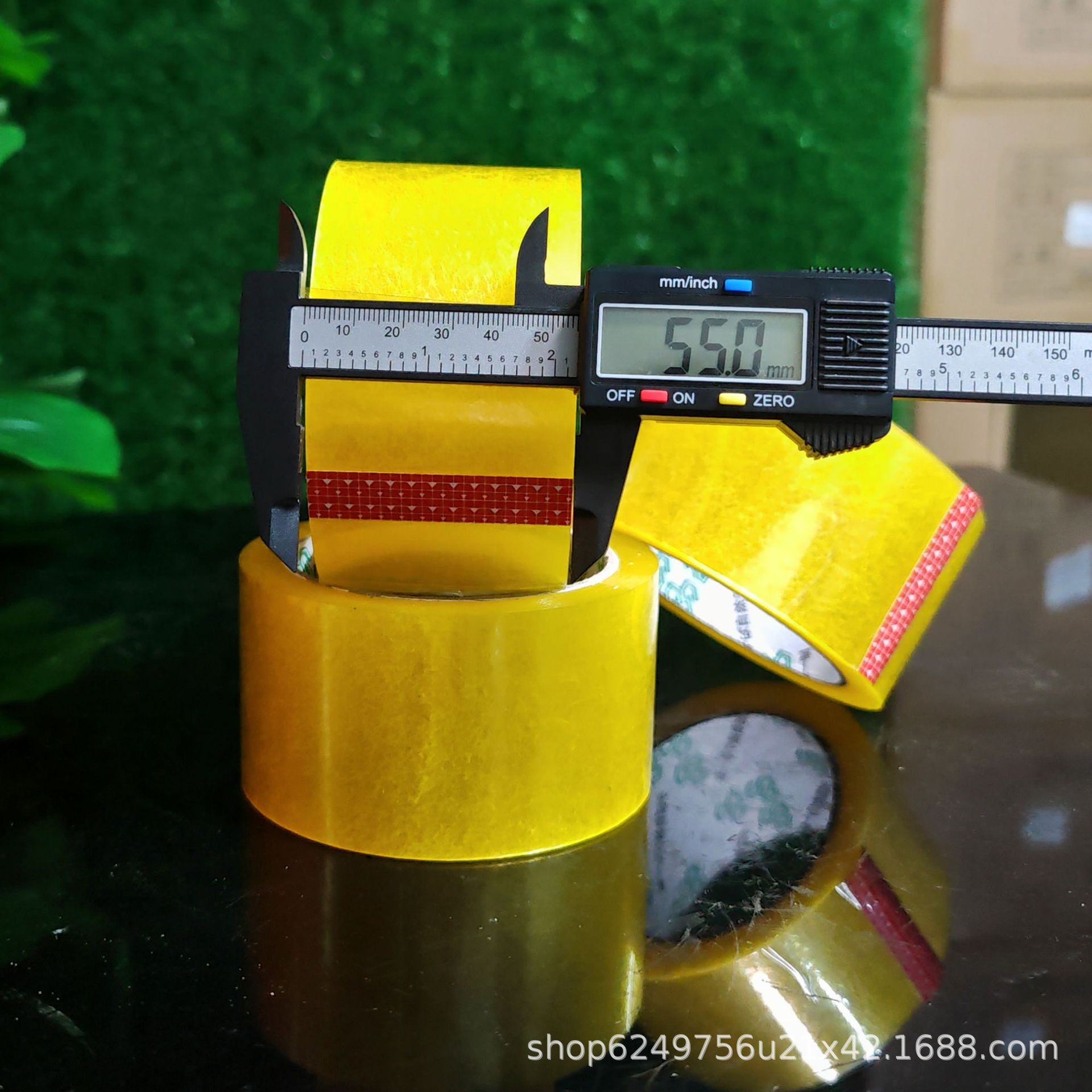 55*12 Thick Large Roll Transparent Yellow High-Viscosity Tape Sealing Packaging Transparent Tape Whole Box Wholesale Sealing Packaging