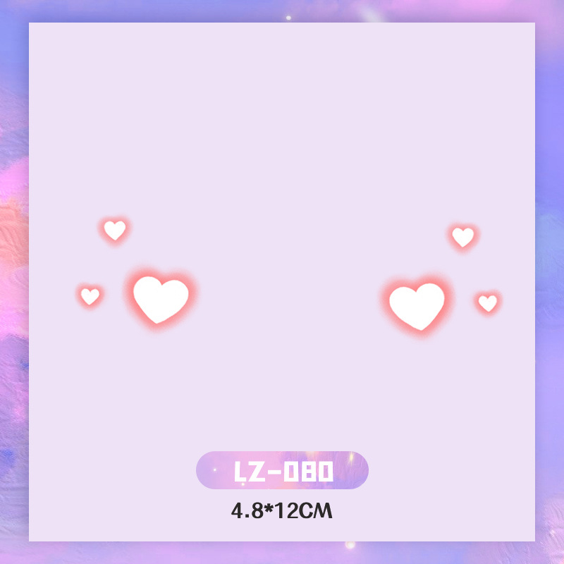 Picture of New Year's Day girl cute face makeup New year new year Creative face stickers love blush cute makeup stickers tattoo stickers