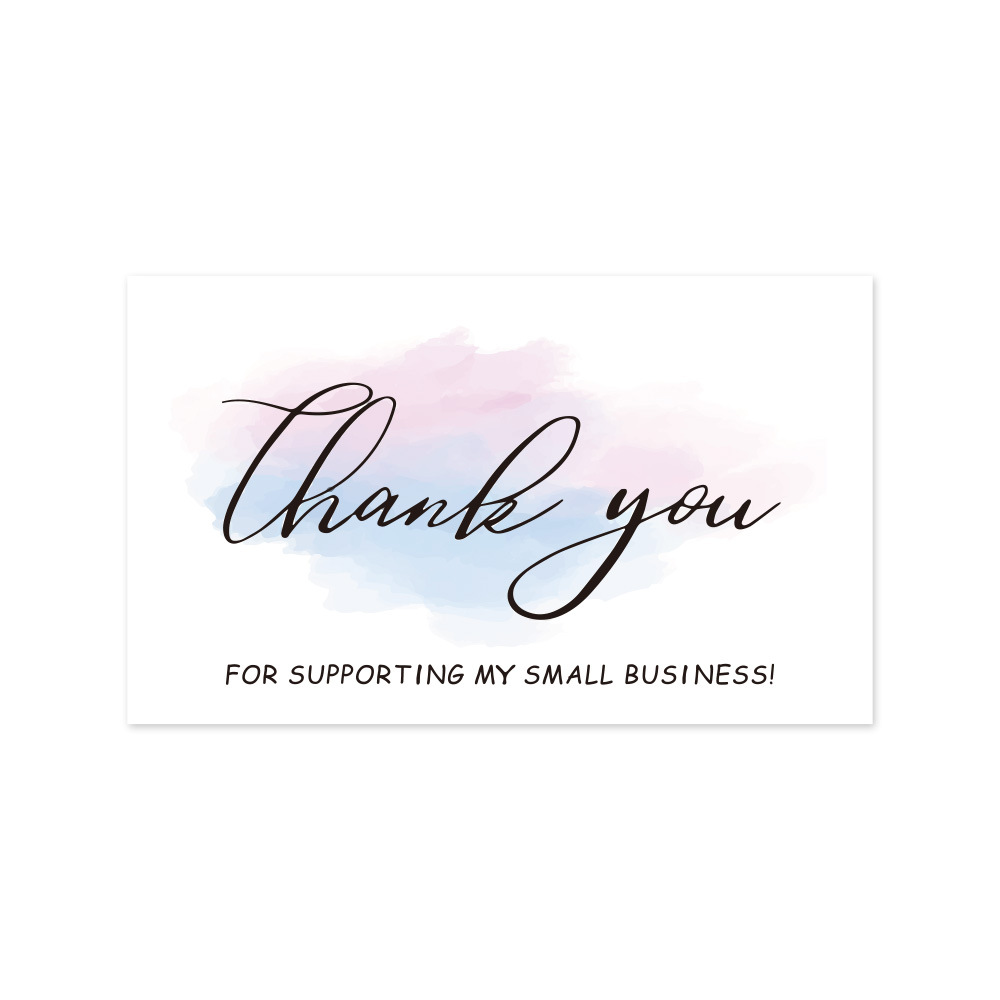 Picture of Amazon Cross-Border Wholesale Pink Thank You Card Coated Paper Card Thank You Gift Card Packaging Card