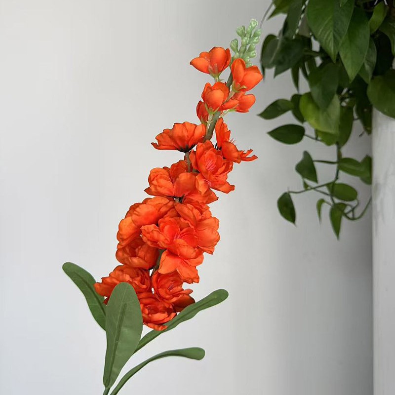 Picture of Simulated Delphinium Wedding Auditorium Decoration Simulated Flower Single Violet Props Large Simulated Flower Delphinium