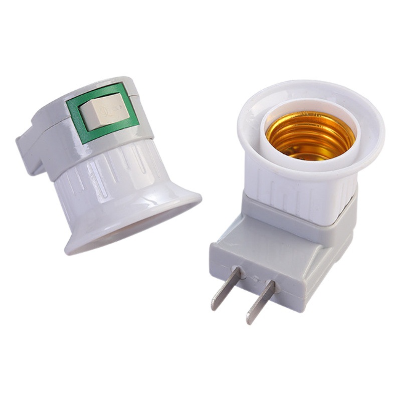 Pipe type with Switch plug wall lamp holder E27 screw and B22 socket night light tilting lamp holder
