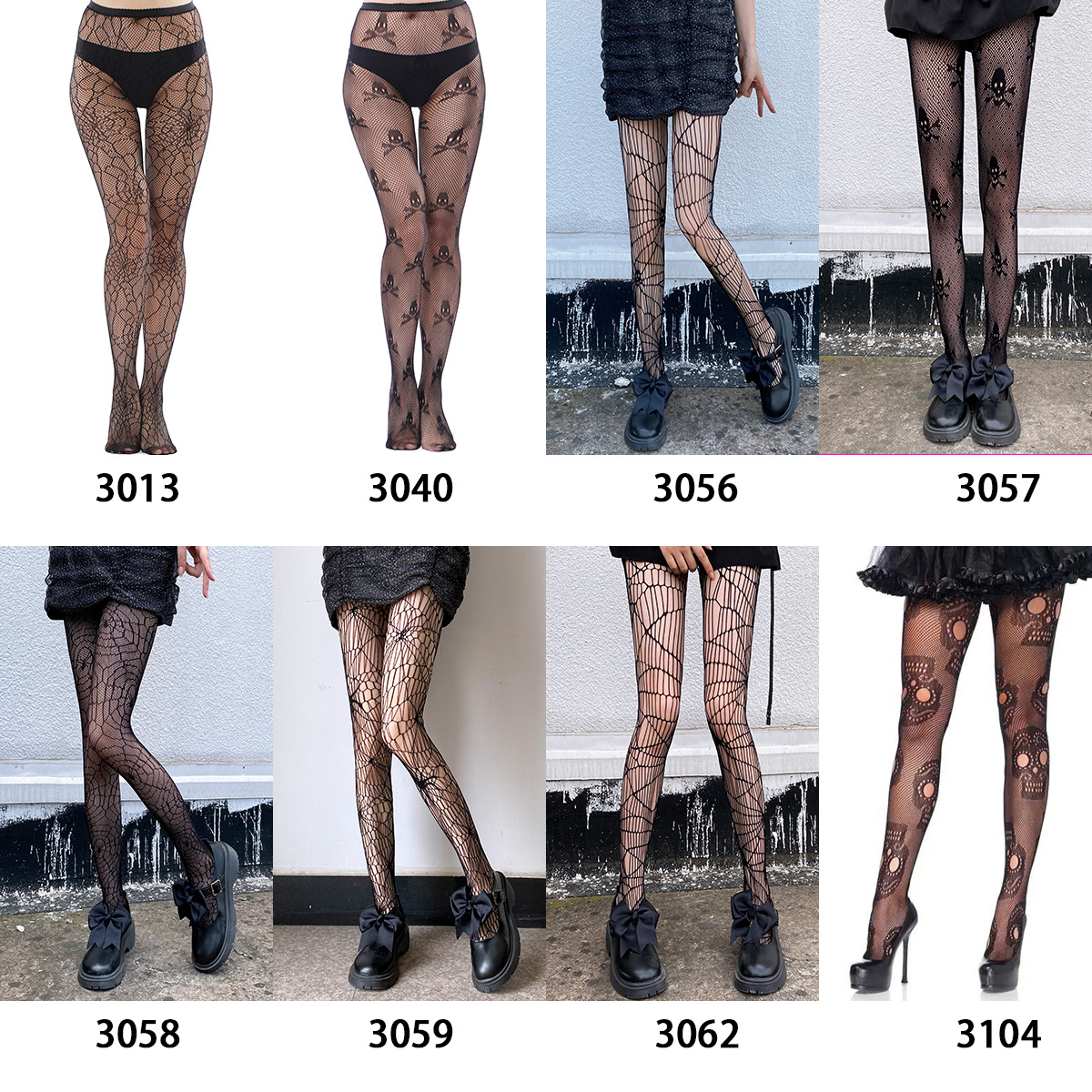 European and American new Halloween mesh silk socks suit mesh rompers plus size skull women's Ghost Festival cospyay