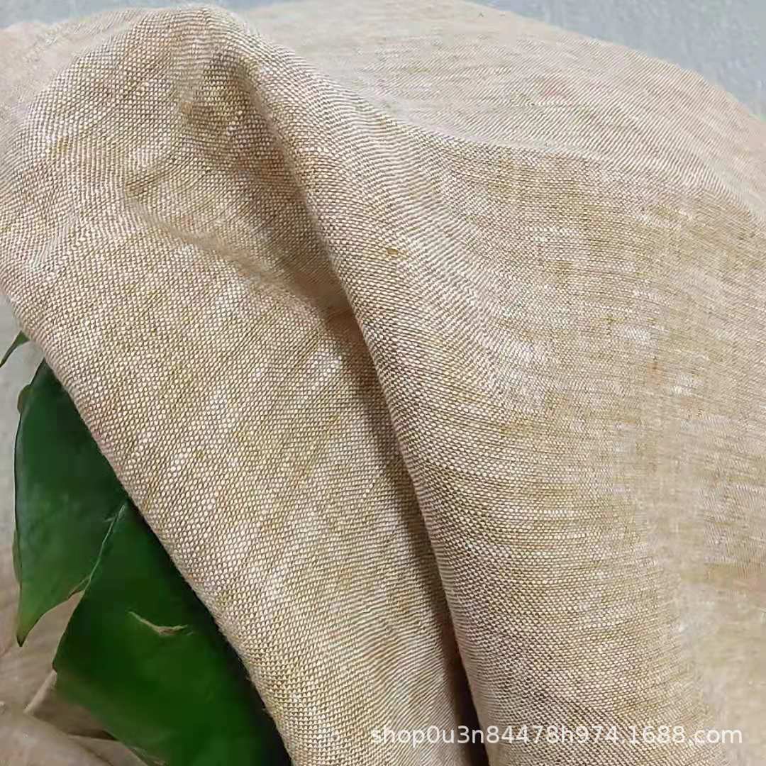 Picture of Pure linen Warp Weft Heterochromatic Wide Enzyme Washing Fabric 100% linen Two-color Yarn-dyed Bedding linen Fabric