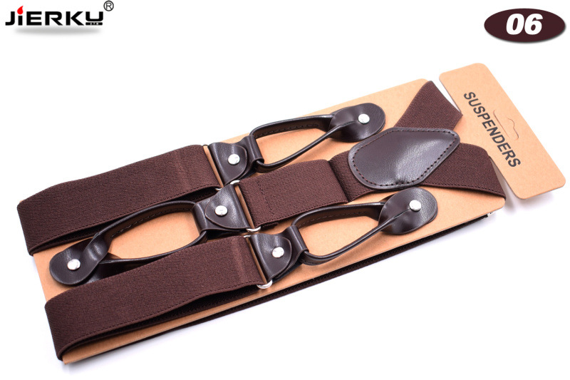 Picture of Cross-border supply adult men's leisure straps Y-shaped 6-clip elastic suspenders spot men suspenders