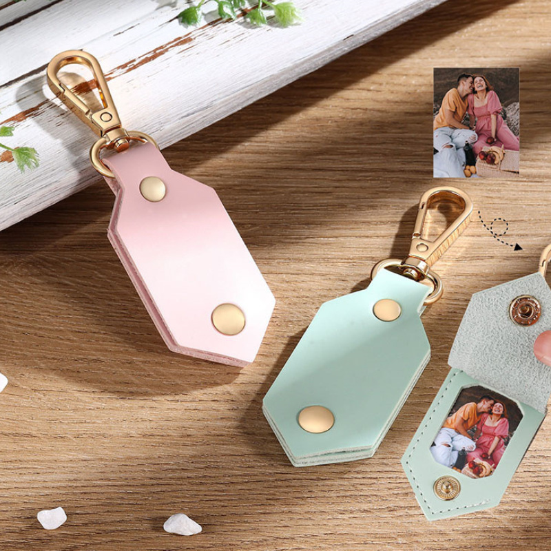 in stock DIY Couple Photo Keychain Wedding Photo Photo Frame Key Pendant Removable Photo Keychain