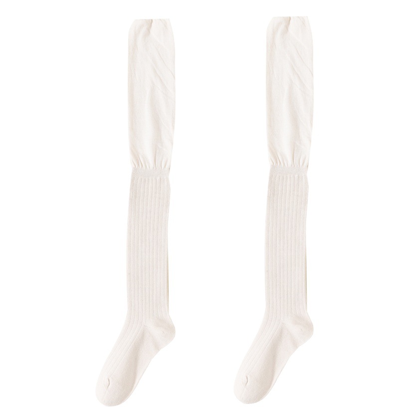 Pure Cotton Socks, Women's Over-The-Knee Socks, Non-Falling Pile Socks, Spring & Fall Stockings, Long Boots, Knee Socks, Autumn and Winter Thigh Socks