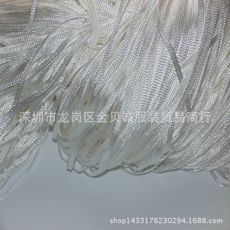 Wholesale rayon 5mm flat belt rope clothing fashion 5MM flat side belt rope wedding dress decoration rope