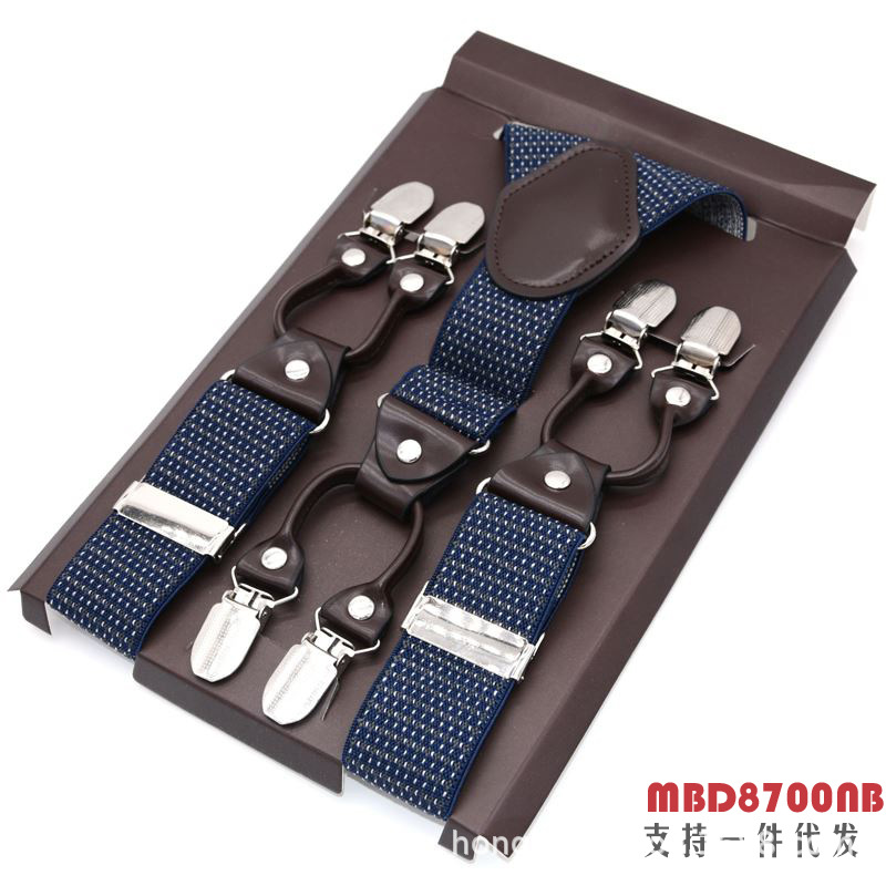 Picture of Cross-Border Supply Men's Suspenders Six-Clip Suspenders Elastic Adjustable Fat People Suspenders Men and Women Suspenders