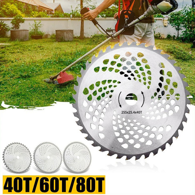 Lawn mower blade round alloy saw blade 40 teeth 60 teeth 80 teeth mowing head mowing mowing mowing machine saw blade accessories