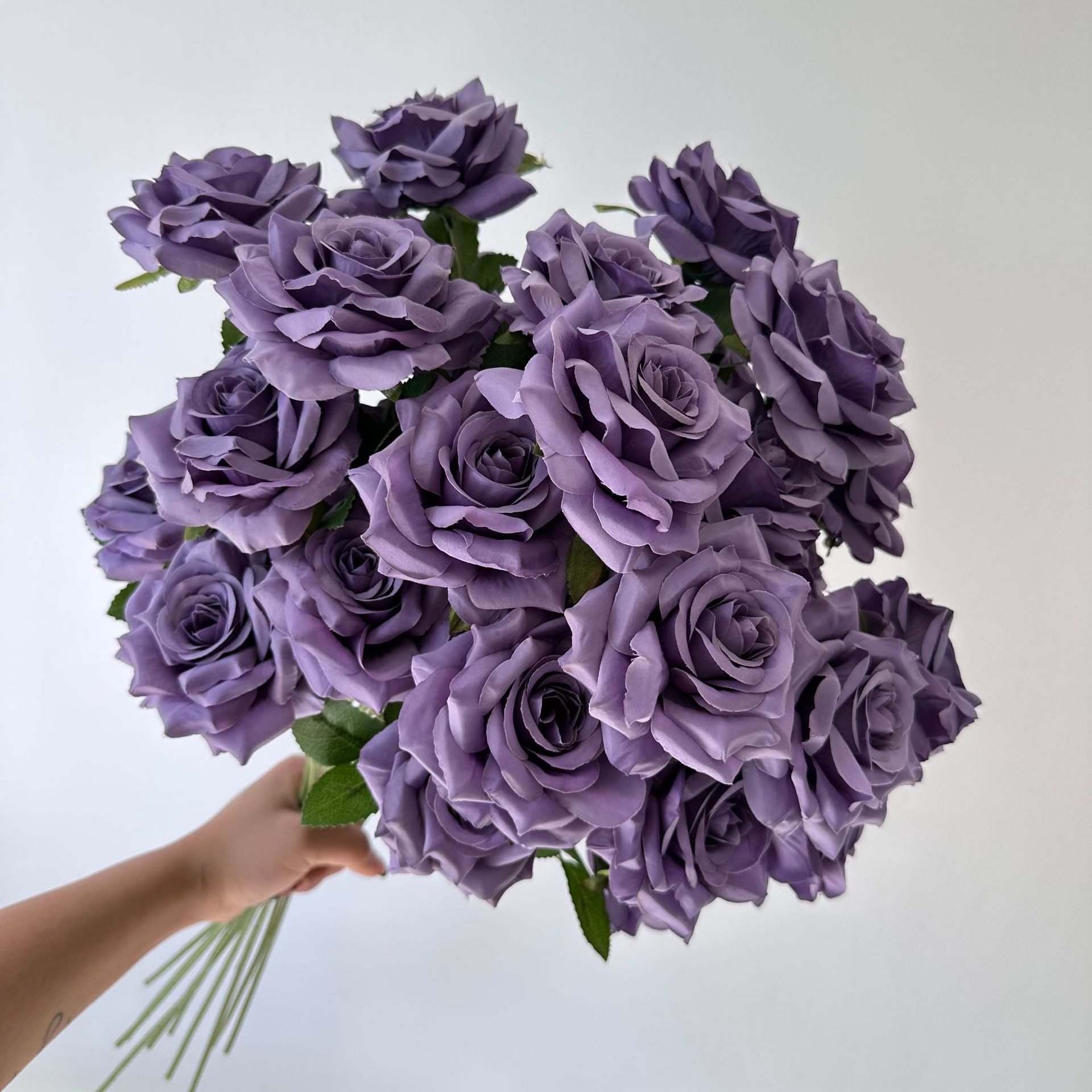 Picture of New 3-Head Diamond Rose Artificial Flower Wedding Hall Decorative Flower Artificial Flower Amazon Export Bouquet Rose Flower