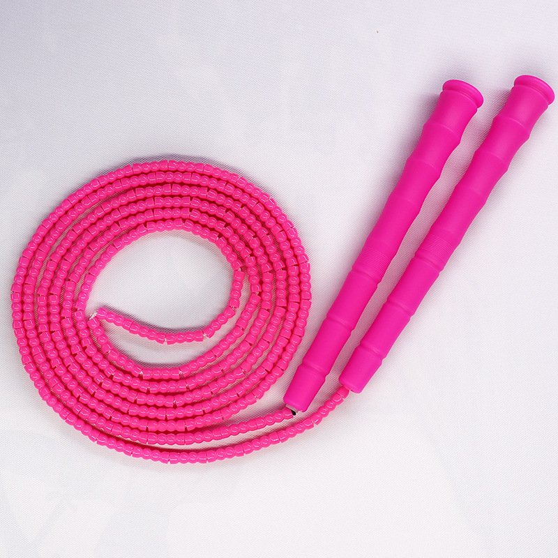 Picture of Manufacturer Wholesale Children's Fitness Sports Pattern Skipping Rope Kindergarten Competition Soft Bead Bamboo Skipping Rope for Primary School Students