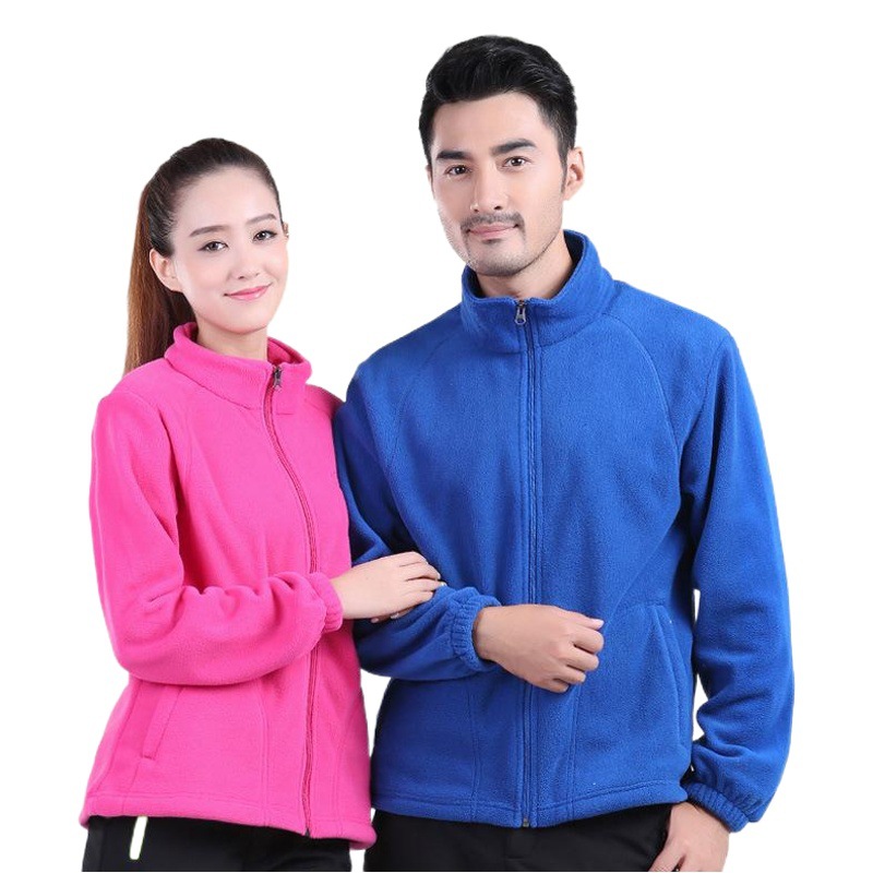 Factory wholesale thick warm fleece clothing autumn and winter men's women's outdoor clothing fleece coat cardigan foreign trade