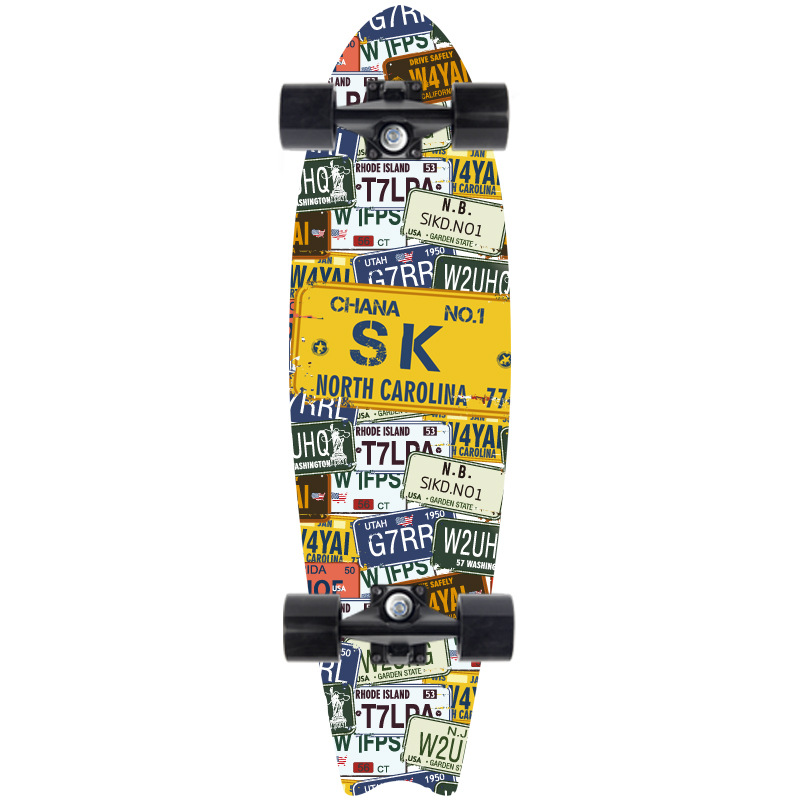 Picture of 28 inch maple small fish Board children Brush Street road beginners four-wheel skateboard single rocker skateboard