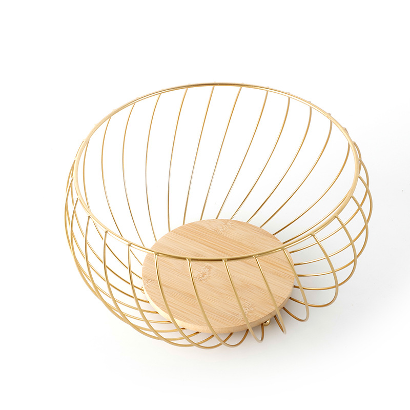 Picture of Household multi-functional iron fruit basket living room dessert coffee table fruit plate modern style creative snack storage basket wholesale