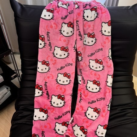 Amazon Cartoon Cat Christmas fleece-lined Pajama Pants Women's Home Casual Fall/Winter Flannel Pants Home Wear