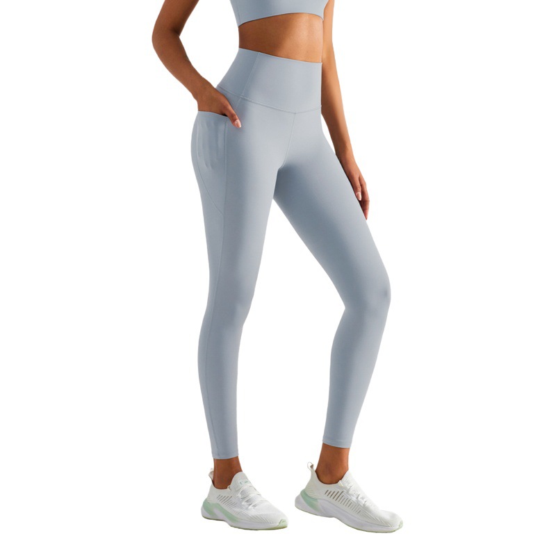Picture of Spring and Summer New Style Nude Sports Tights Running Outdoor Yoga Pants High Elastic Peach Hip Lift High Waist Fitness Pants for Women