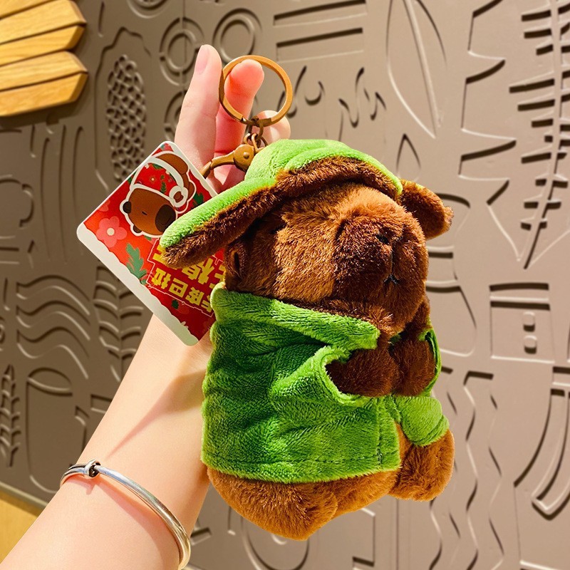 Picture of Internet celebrity boutique schoolbag ornaments capabala capybara pendant creative car keychain plush doll batch
