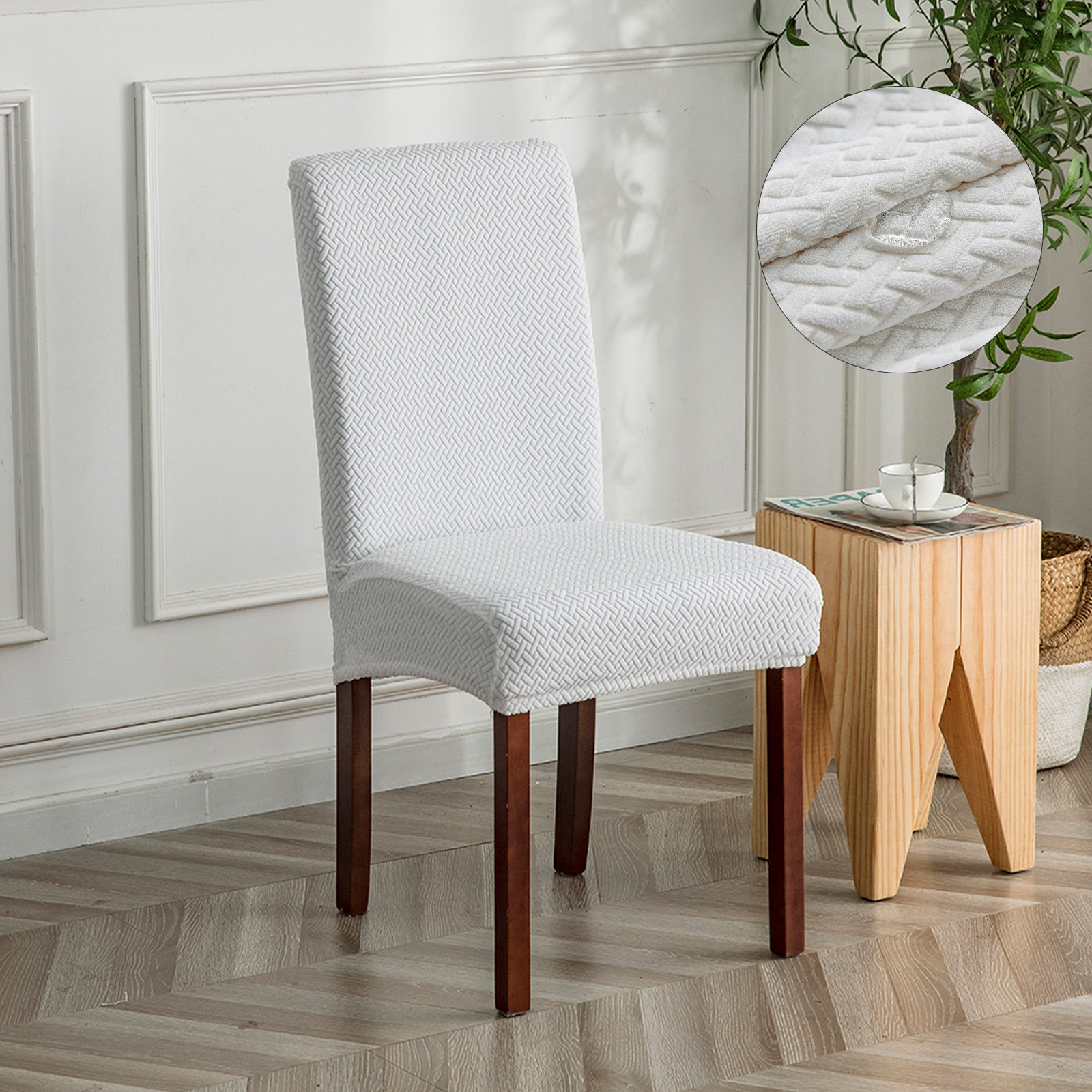 Picture of Long Lattice Waterproof Chair Cover T-Type Waterproof Chair Cover Waterproof Household Dust Cover