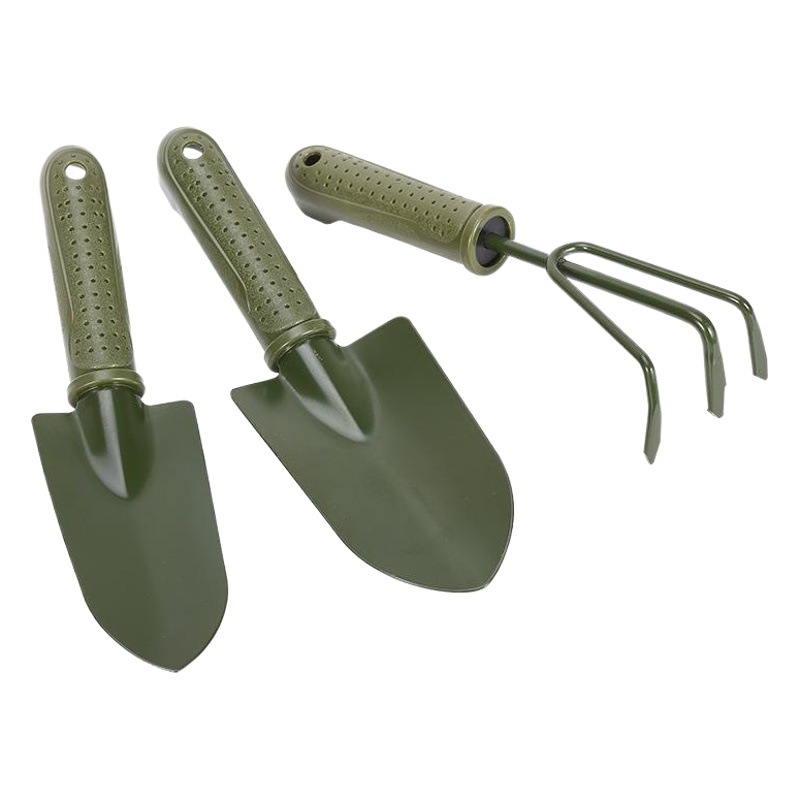 Gardening Three-piece Set Flower Planting Tool Household Flower Growing Small Shovel Outdoor Digging Flower Shovel Iron Fleshy Flower Potted Plant