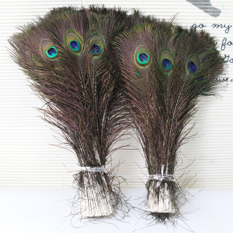 Peacock feather 40-50cm feather tail DIY handmade accessories home vase decoration peacock feather wholesale