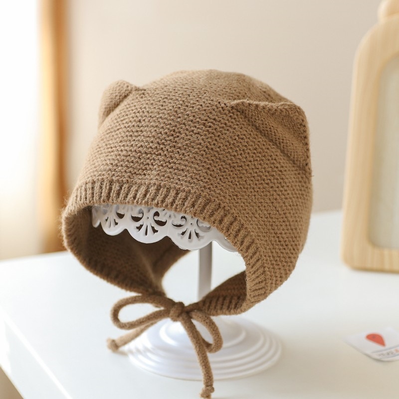 Picture of Baby Hat Spring and Autumn Baby Cute Super Cute Autumn and Winter Baby Ear Protection Newborn Female Baby Fetal Hat Boy