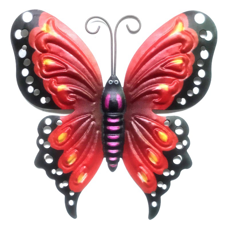 Cross-Border Supply Iron Butterfly Wall Decoration Garden Decoration Home Craft Gift Wall Decoration Iron Pendant Decoration Room