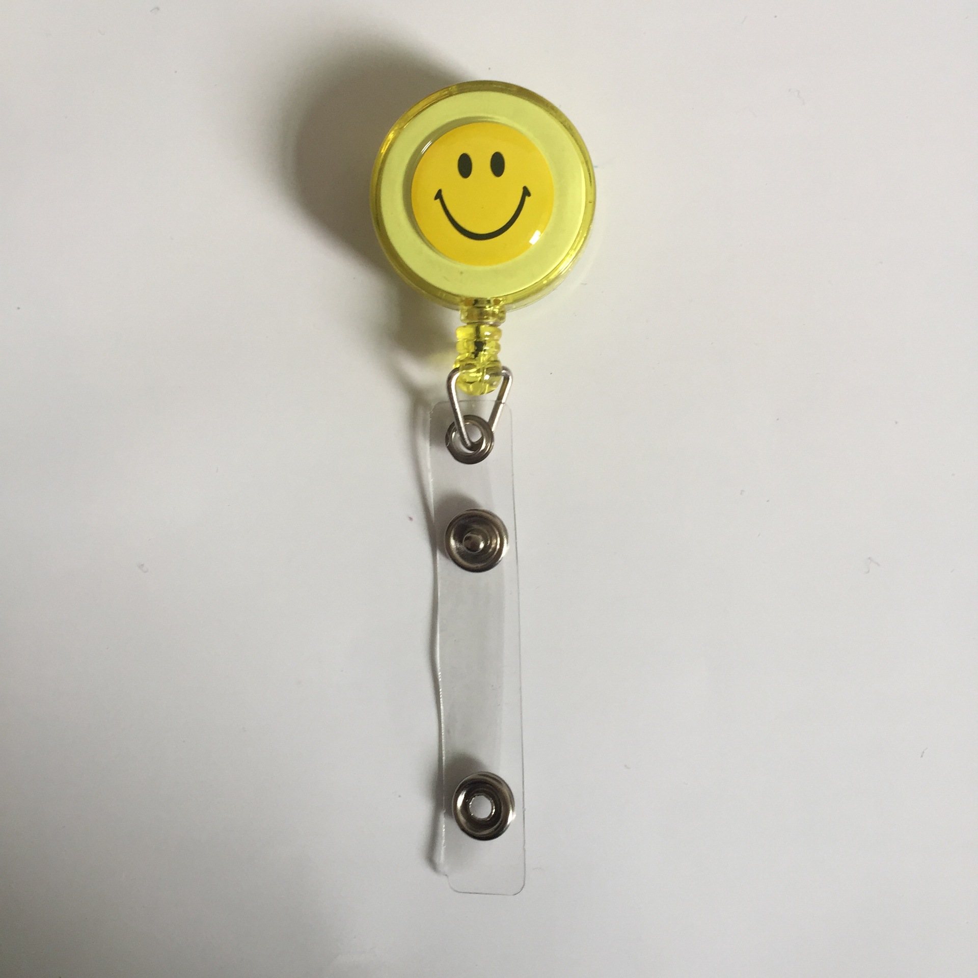 Picture of Factory wholesale LOGO smiley face easy pull buckle easy pull retractable buckle ID card set badge buckle key work card buckle