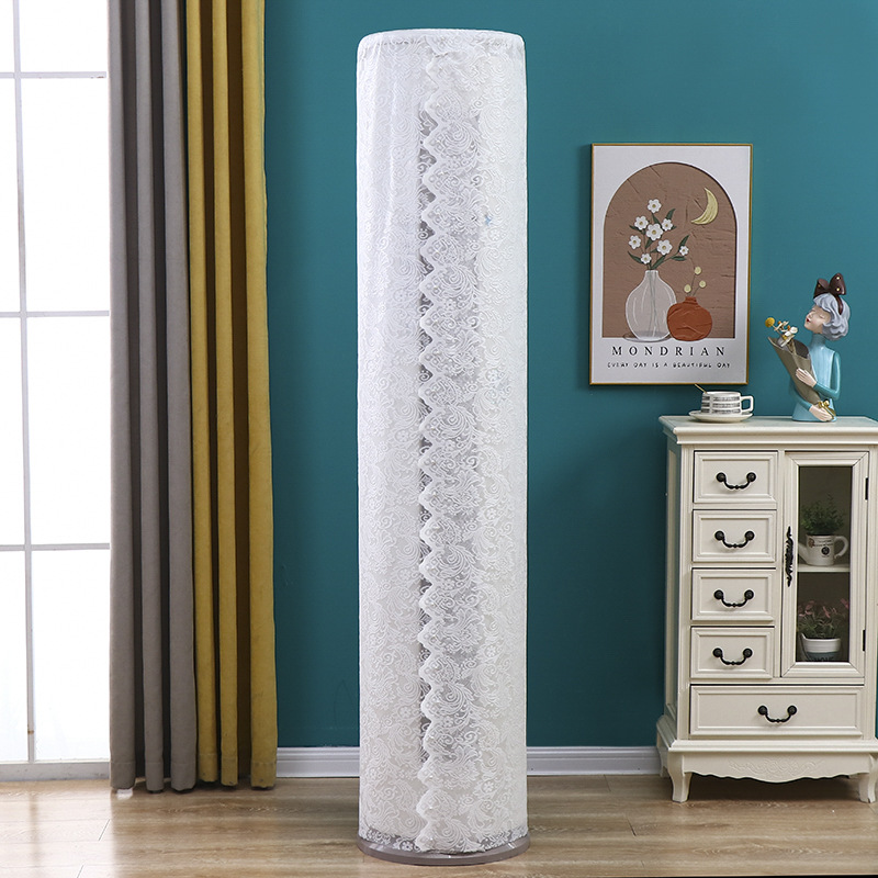New Lace Embroidered Round Cabinet Air Conditioner Dust Cover Universal Vertical Cylindrical Air Conditioner Cover Does Not Take Off When Turned on