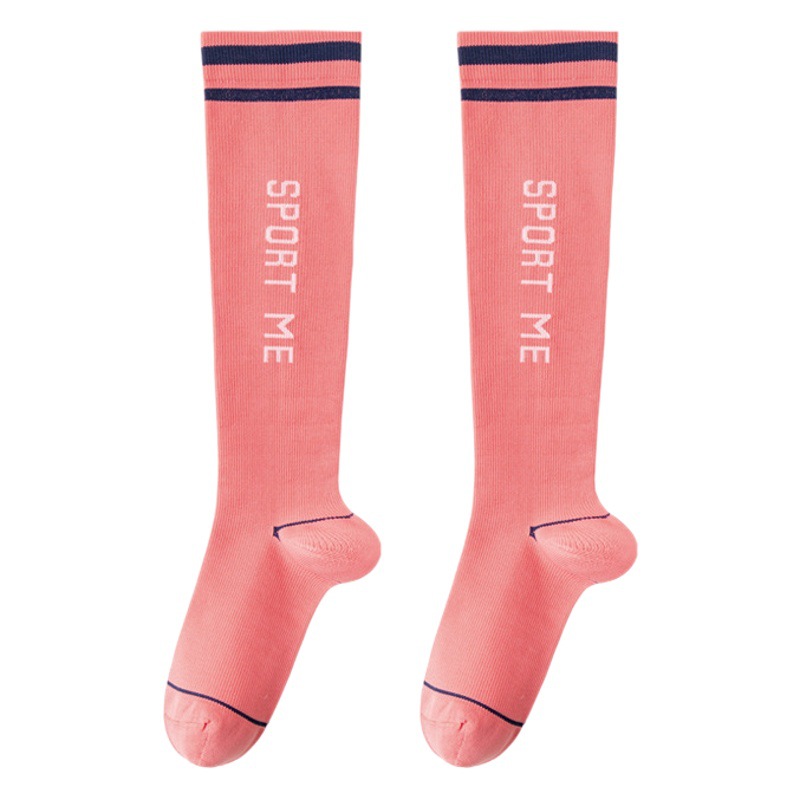 Sports muscle compression socks women's professional fitness compression socks summer thin leg socks running rope skipping long calf socks