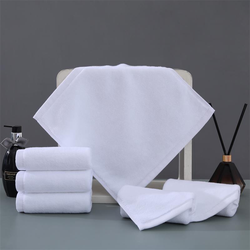 Picture of White square towel wholesale kindergarten small square cotton Star hotel catering KTV disposable cotton square towel