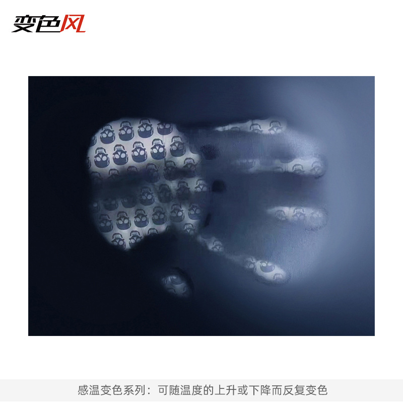 Picture of Temperature-sensitive color-changing leather color-changing PU hand-touched color-changing leather color-changing PU temperature-changing PU heat-sensitive material