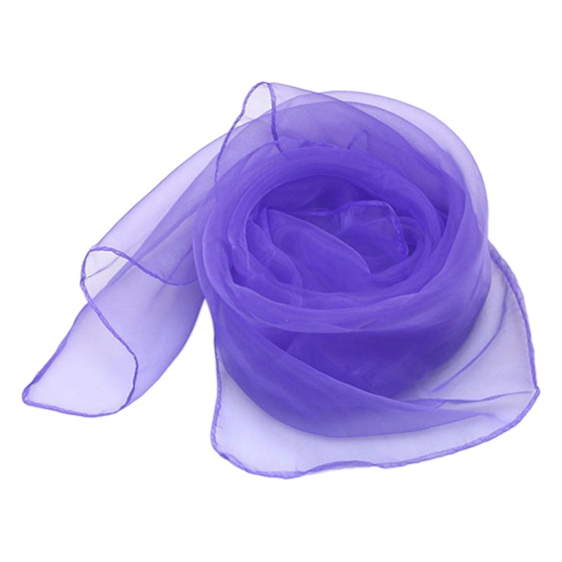 Orff Music Teaching Aids Kindergarten Performance Dance Performance Children's Small Silk Scarf Square Solid Color Sand-proof Yarn