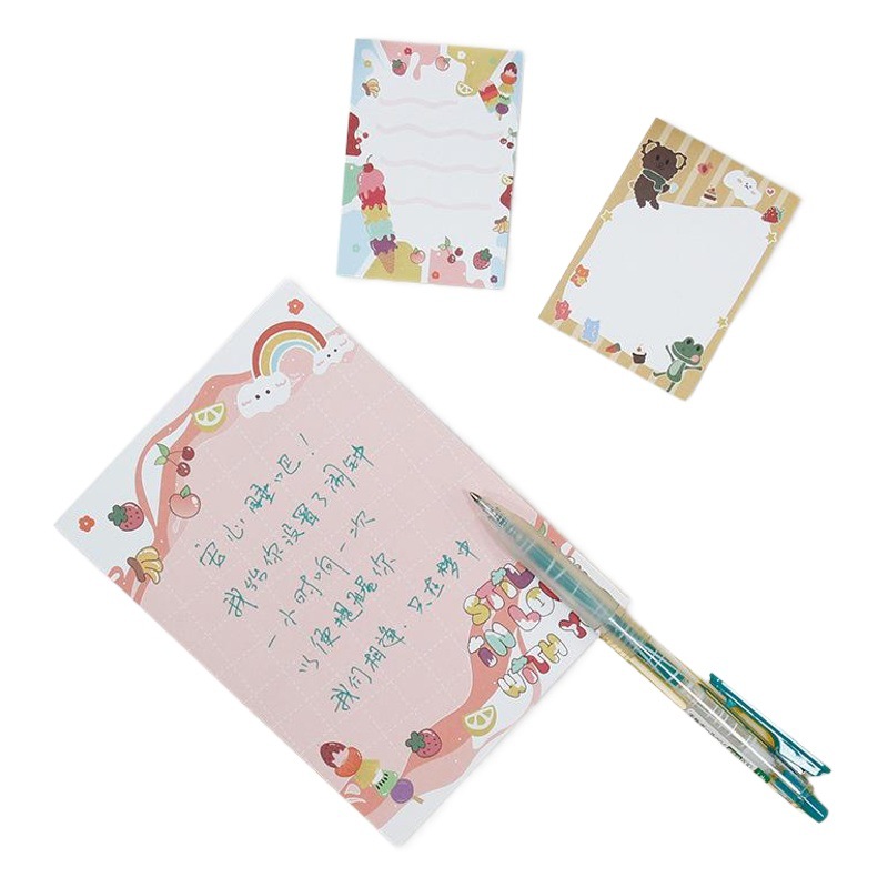 Post-it Notes Custom Stationery Advanced Sense Notes Student Office Supplies Notes Cute Tearable Notes Wholesale