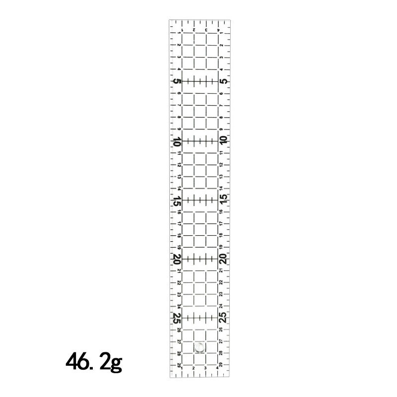 Picture of Acrylic Patchwork Ruler Cutting Ruler Double Color Long Square Ruler Sewing Ruler Patchwork Tool DIY Color Ruler