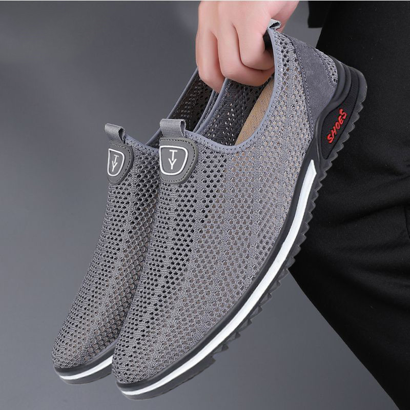 Spring Men's Hollow Mesh Shoes Factory Wholesale Slip-On Men's Shoes Sandals Soft Sole Breathable Sports Shoes Clogs