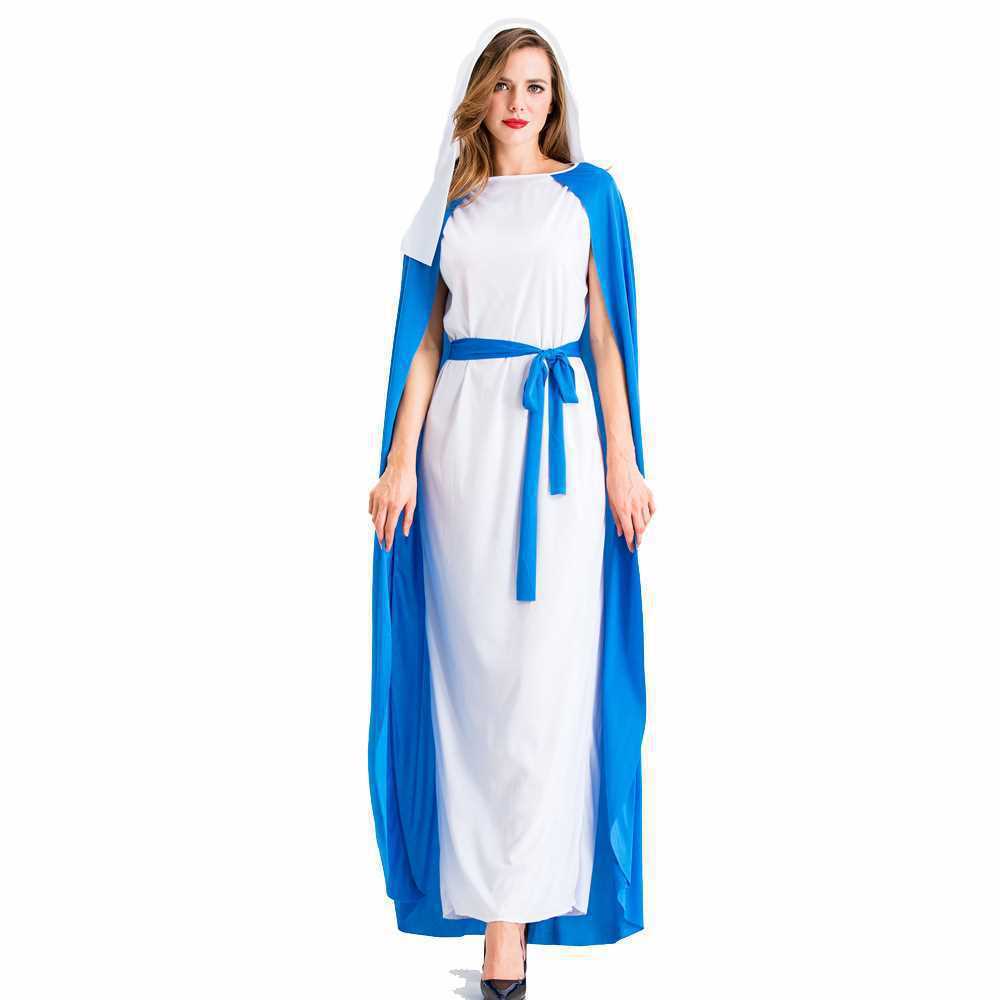 Halloween Costume Arabian Virgin Mary Masquerade cosplay Dress Robe Pharma Play Costume