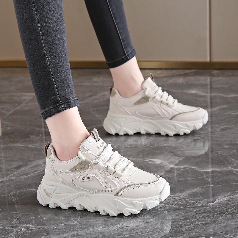 Women's Dad Sneakers 2025 Spring and Autumn New Thick-Soled Height-Increasing Casual Korean Trendy Fashion Versatile Super Popular Running Sports Shoes