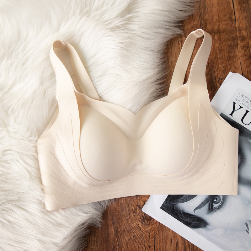 Picture of Original Japanese Tilt Traceless Underwear Women's Small Chest Push-up No Steel Ring Soft Support Anti-sagging Bra