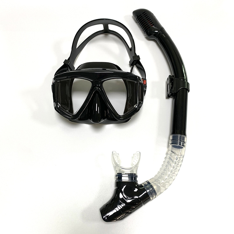 Picture of Cross-Border Snorkeling Set, Adult Diving Goggles Equipment, Large-Frame Silicone Mask, Can Be Equipped with Myopia Lenses, Snorkeling Mask