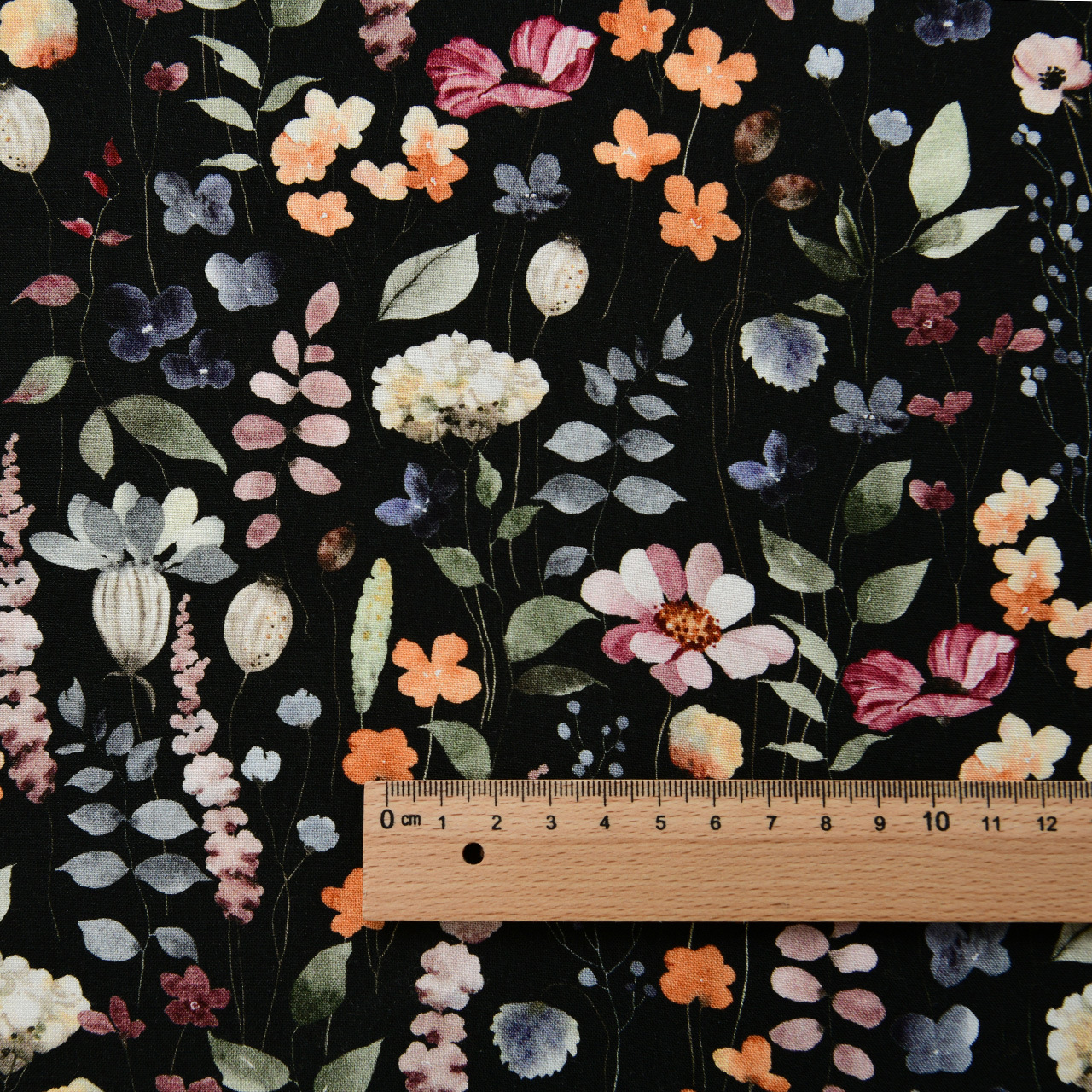 Picture of 20 Pieces of Artificial Cotton Fabric Floral Plant Handmade Clothing Dress Summer Cool Quilt Cotton Silk Cotton Silk Fabric
