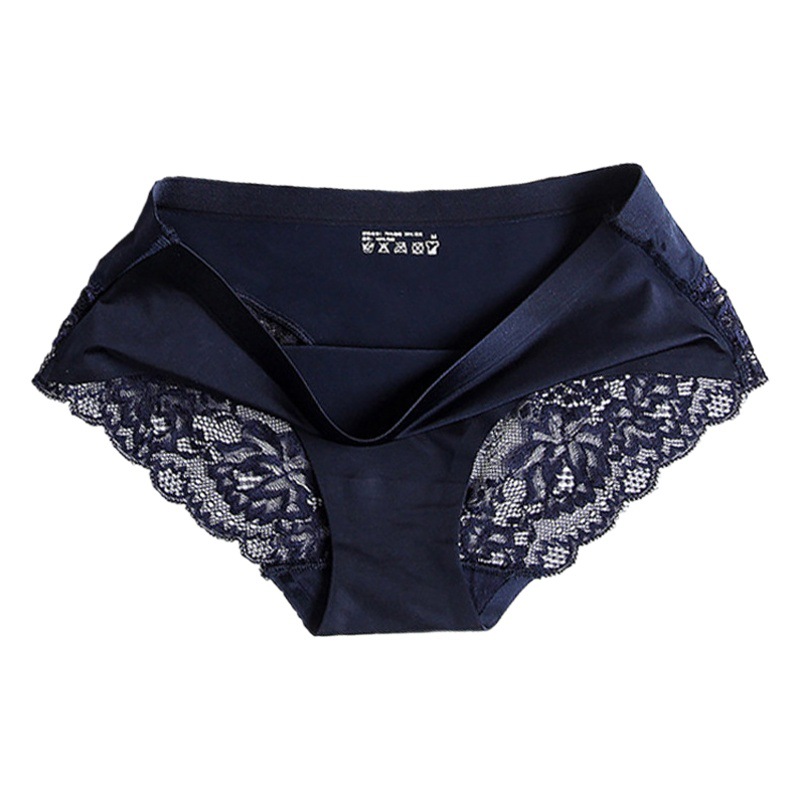 Qiaochun European and American Luxury Pearlescent Lace Sexy Underwear for Women, Cotton Antibacterial Crotch Seamless Women's Briefs for Women