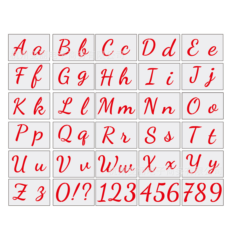 Cross-border hot selling English letters and numbers multi-functional hand-written newspaper DIY color filling hollow hand account auxiliary painting Template
