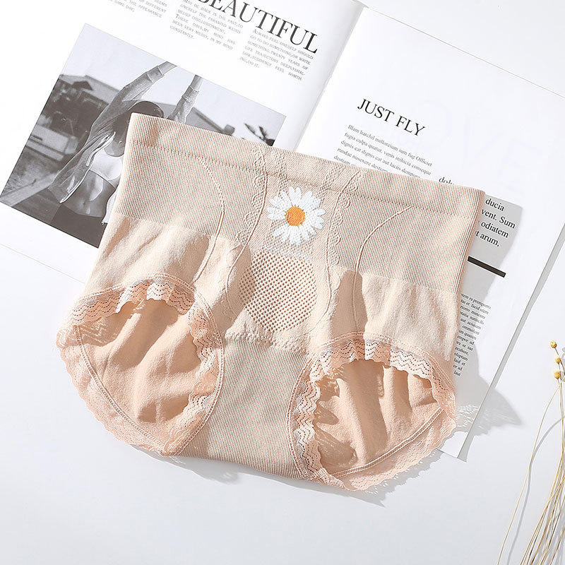 Picture of Foreign trade mid-waist tummy panties female sexy girl Daisy panties wet hip seamless briefs
